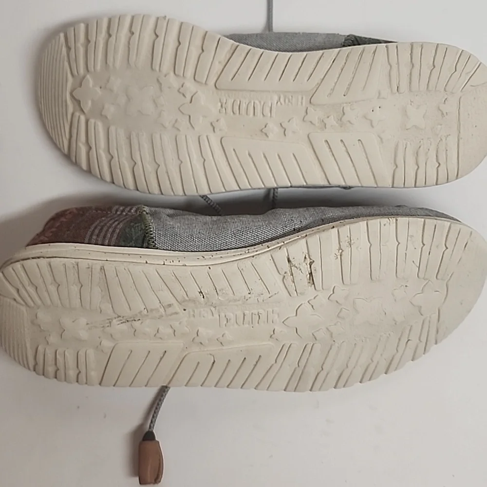 Hey Dude casual Wally Funk Baja gray slip on shoes. Size 10M.  Comfortable.